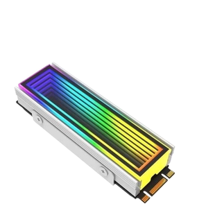 全铝M.2固态硬盘SSD2280散热器ARGB幻彩散热片nvme薄片马甲盔甲