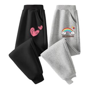 女童裤子春秋款2025新款洋气纯棉运动裤长裤小女孩网红炸街休闲裤