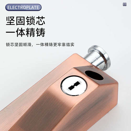 旋转门地插锁地插销有框玻璃门锁明装木门铝合金门地锁弹簧落地插