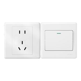 正泰开关插座面板86型一开二开单双控带5五孔墙壁暗装16a家用7M