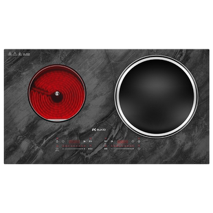 SUKIO硕高电磁炉双炉嵌入式高功率大火力灶一电一陶猛火平凹双灶