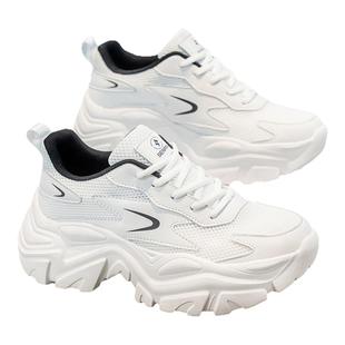 森马网红爆款男鞋夏季透气网面运动休闲小白鞋子厚底增高老爹潮鞋