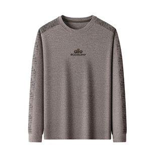 正品意大利长袖t恤男纯棉秋冬柔软舒适印花潮流休闲德绒打底卫衣