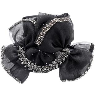 高级感蝴蝶结抓夹麦穗发夹女显发量多发卡后脑勺盘发鲨鱼夹子头饰