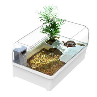 乌龟缸带晒台生态别墅小房子家用防逃养龟专用饲养箱巴西龟鳄龟盆