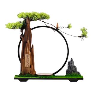 新中式白酒展示台摆件酒柜酒庄洋酒红酒可发光酒架展台展会陈列架