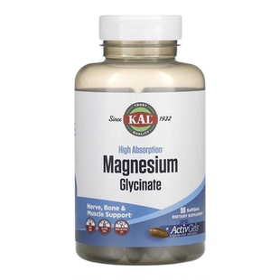 【镁梦片】KAL高吸收甘氨酸镁软凝胶囊神经骨骼肌肉睡眠放松双甘