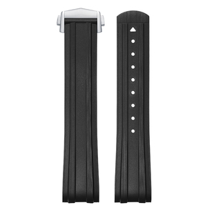 适用欧米茄海马300表带潜水表黑武士原装氟橡胶omega手表带男胶带