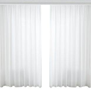 透光不透人窗纱防刮幻影纱帘客厅卧室飘窗阳台半遮光白纱窗帘加厚