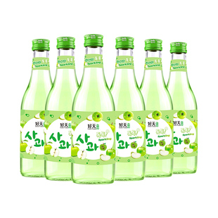 好天好饮气泡酒果味酒甜酒韩国进口烧酒配制酒青苹果味360ml*6瓶