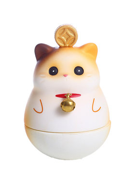 办公室桌面猫咪不倒翁摆件治愈系