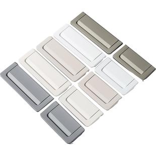 衣柜柜内抽屉拉手隐形翻盖拉手盖板推拉门方形平板柜门小拉手把手