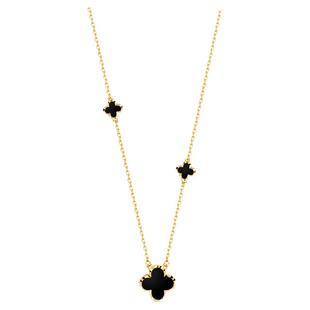 新款S925银四叶草项链女锁骨吊坠颈链轻奢小众设计首饰节日礼物