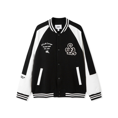 夹克森马春季棒球服撞色拼接