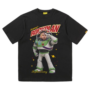 摇滚计划球星合集做旧复古三球印花短袖夏季国潮纯棉圆领重磅T恤