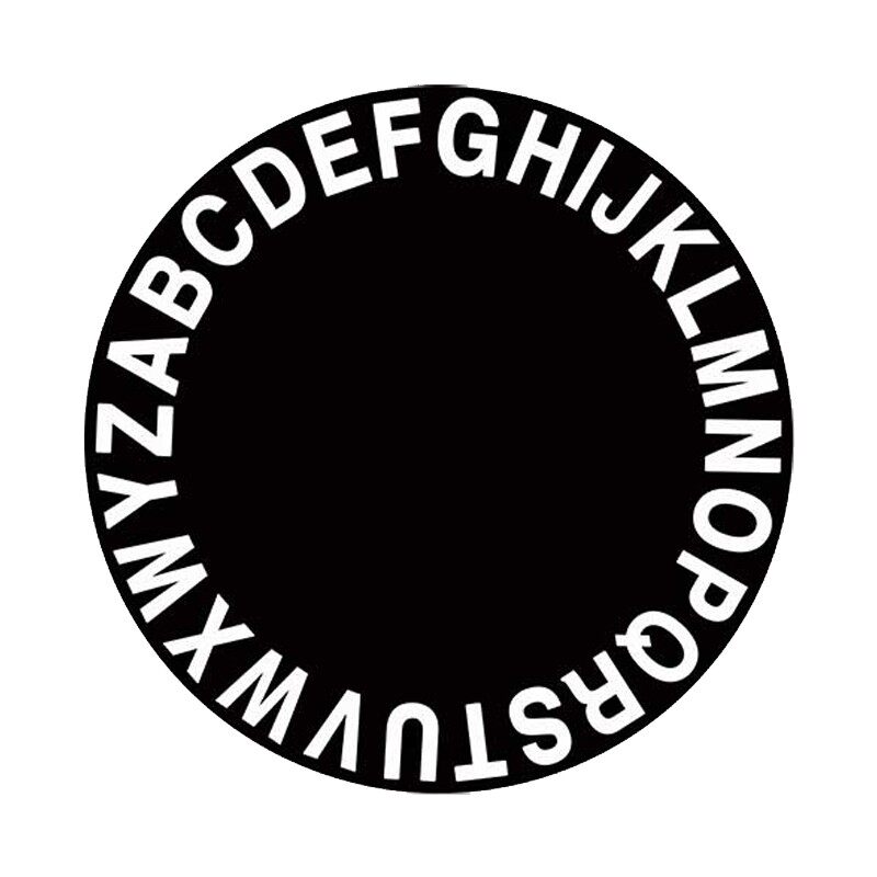 黑色字母圆形地毯耐脏隔音衣帽间地毯