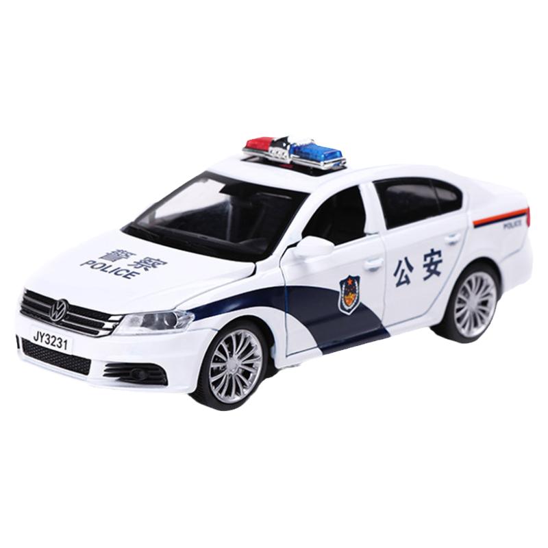 132朗逸公安特警车合金汽车模型