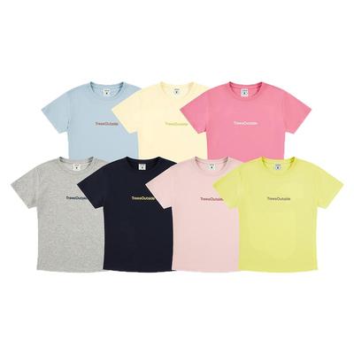 TreesOutside for girl女款logo印花短袖T恤 2025夏季新款修身款