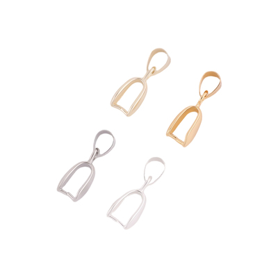 18k包真金吊坠扣diy手工水晶配件