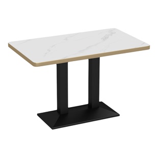 实木岩板餐桌椅商用大理石新款餐桌烧烤餐饮饭店快餐店专用桌凳子