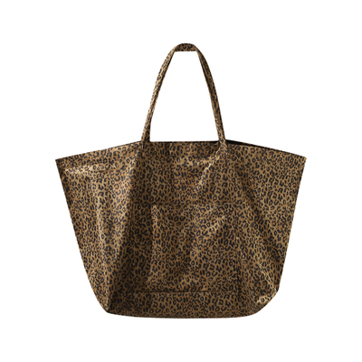 帆布手提豹纹大容量百搭妈咪包