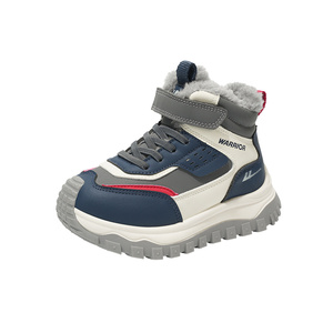 回力男童鞋子冬季新款大棉皮面小女孩百搭保暖鞋子加绒儿童运动鞋