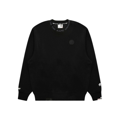 Aape猿人裂纹徽章休闲圆领卫衣