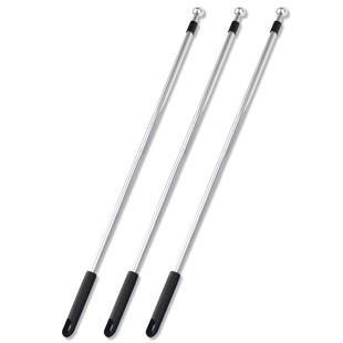 旗杆伸缩3米不锈钢2米户外不锈钢加厚批发运动会团建领队学校班旗豪华型手摇导游旗杆手持收缩定制4米