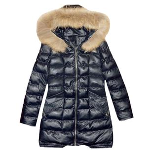 2025棉袄女装冬装新款PU皮羽绒棉衣中长款外套小个子修身韩版棉服