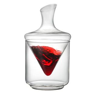 水晶玻璃创意冰镇醒酒器家用葡萄酒快速醒酒清酒盛酒器耐热温酒壶