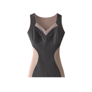 猫人加绒保暖背心内衣女加绒带胸垫无痕发热秋冬内搭打底收腹塑身