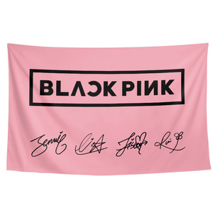 BLACKPINK粉墨女团写真粉丝应援周边装饰海报背景布挂布墙布挂毯