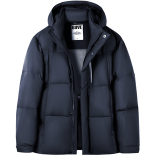 【加厚90绒】庄吉男士羽绒服2025冬款抗菌远红外保暖连帽外套男装