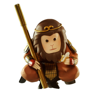 现货包邮 大话西游记 今晚吃鸡 社会蹲盲盒Q版6款摆件 孙悟空手办