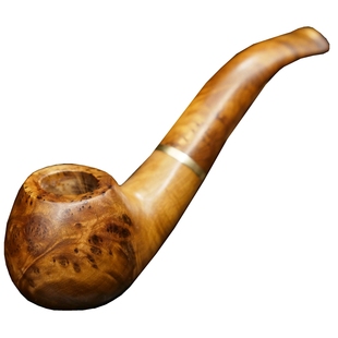 麻梨疙瘩实木烟斗弯式男士专用烟丝烟锅手工过滤旱烟斗实木质配件