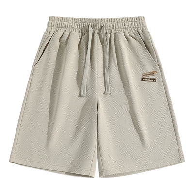 班尼路美式潮流裤子男夏季灰杏色