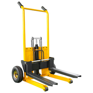 微型叉车手动液压堆高车轻便小型升降搬运升高车家用可折叠可拆卸