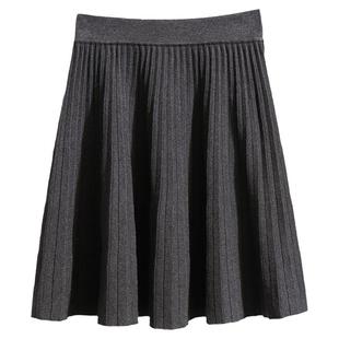 百褶裙女2025冬季新款高腰半身裙针织短裙显瘦a字裙短款裙子伞裙