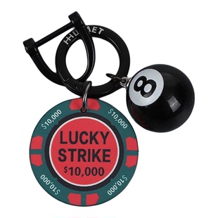 新款luckystrike好运好彩陶瓷筹码车钥匙扣高级感美式包挂件吊坠