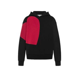 Moschino/莫斯奇诺男士红色心形连帽套头长袖卫衣