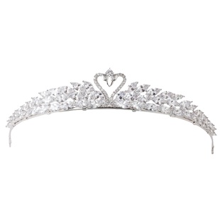 创意韩式天鹅锆石皇冠发箍儿童王冠发饰女孩表演头饰花童礼服配饰