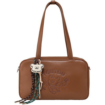 TOUTOU线条小狗联名波士顿腋包