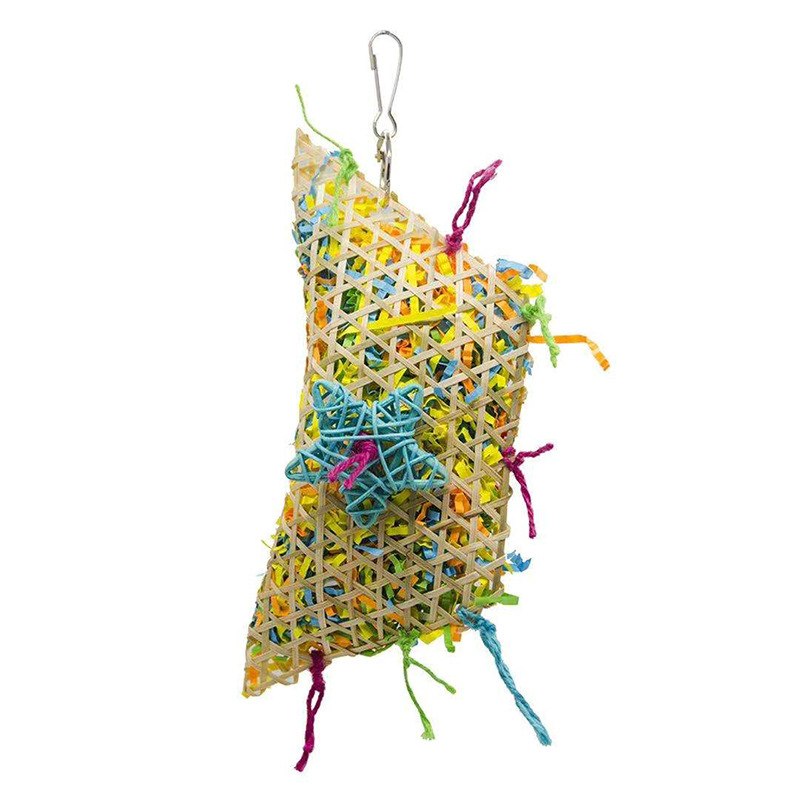 鹦鹉玩具鸟玩具拉丝草绳拉丝竹编玩具玩具纸质鹦鹉拉丝玩具