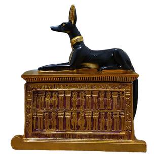 桌面埃及阿努比斯口红化妆美甲首饰盒装饰品小精致珠宝收纳盒摆件
