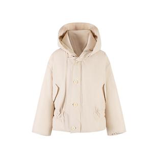MESUX米岫冬季新品时尚设计白鹅绒带帽短款羽绒服女MLWUL207