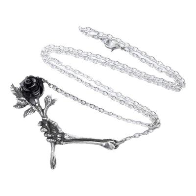 现货a牌哥特朋克男女玫瑰锁骨链