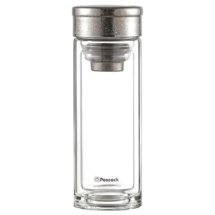 【自营】孔雀玻璃杯大容量男士老师送礼泡茶水分离钛杯防烫办公室