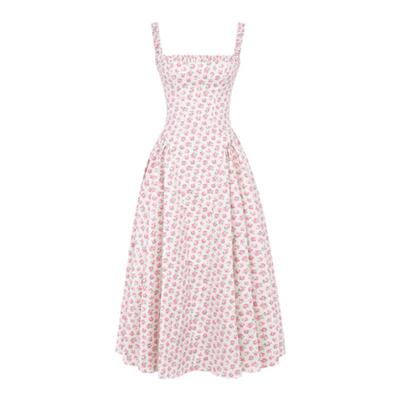 HouseofCB优雅白色玫瑰印花