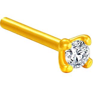 梦金园黄金耳钉女足金莫桑石四爪镶嵌耳环小克重耳饰养耳棒送女友