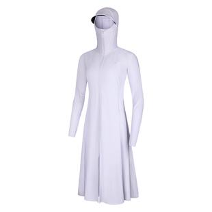 361冰丝原纱防晒衣女子夏新款黑胶大帽檐长款防晒服全身中长罩衫